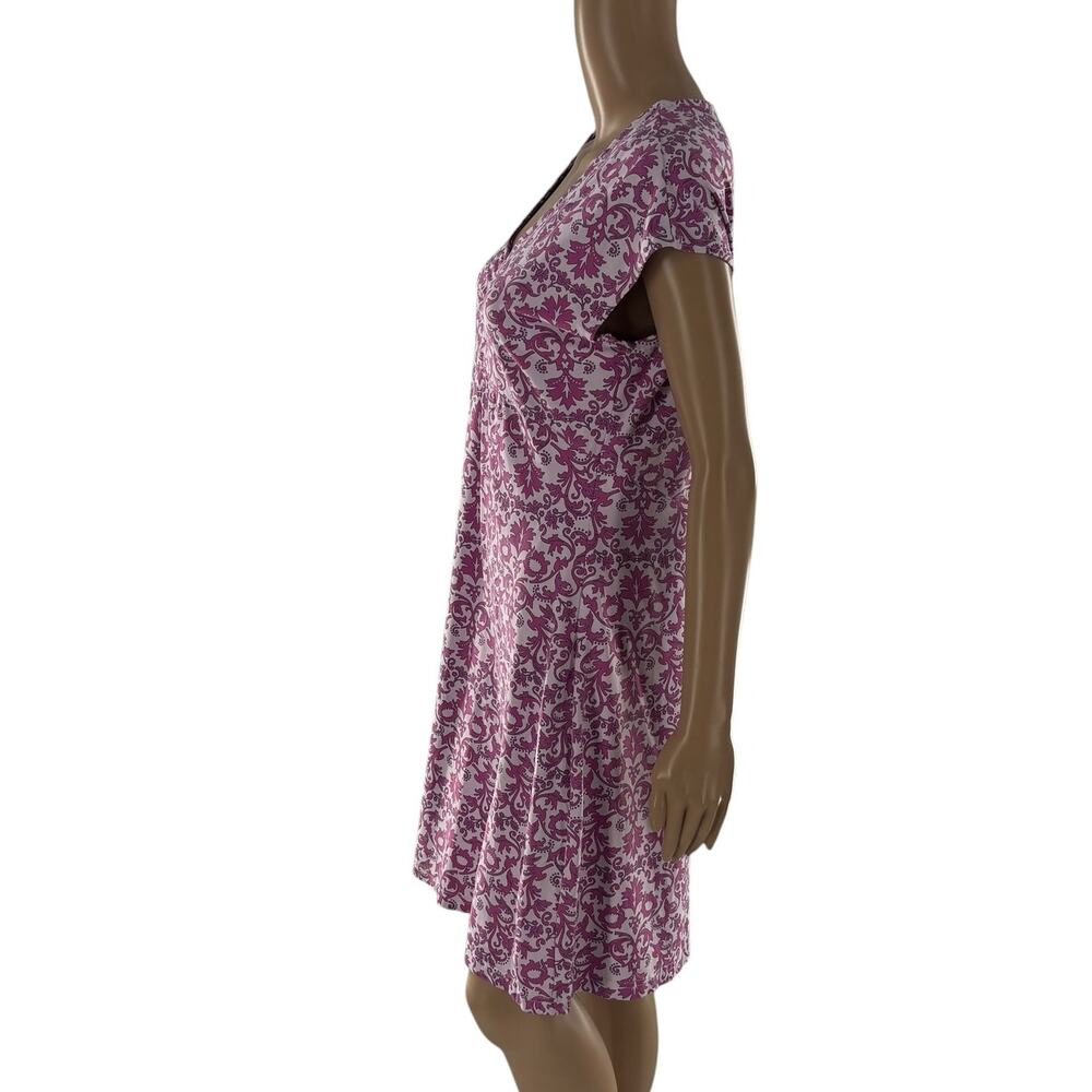 Title Nine Pink Paisley Daring Diamalete Short Sleeve Dress - Picture 6 of 9
